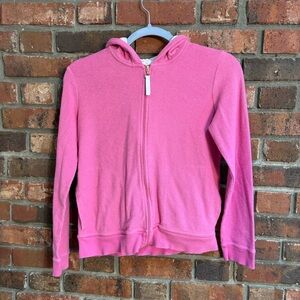 Lily Pulitzer womens y2k Barbiecore terry zip up hoodie jacket pink small